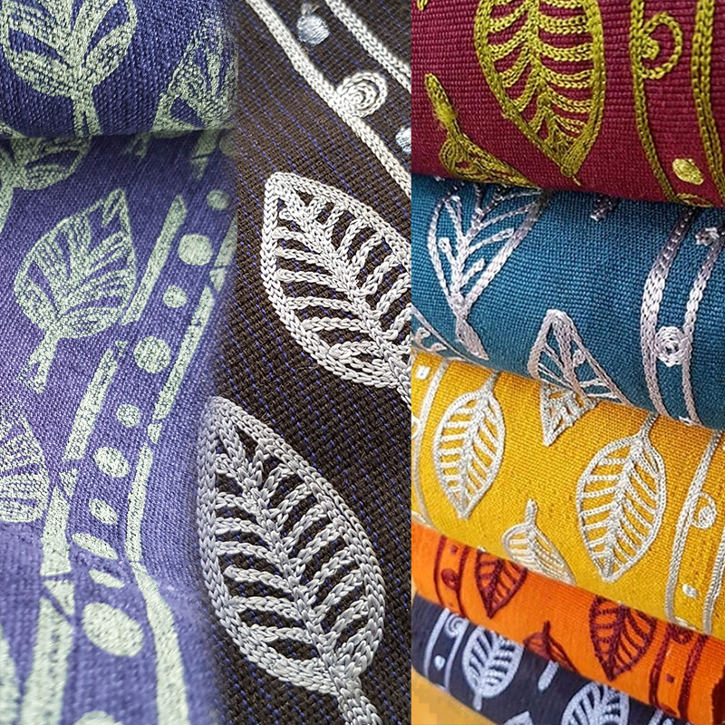 Gartempe - block print and embroidered trims