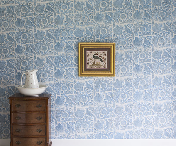 Hand-printed wallpaper by James Randolph Rogers